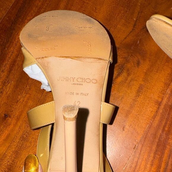 Jimmy Choo Nude Strapy Sandals EUC SZ 42 - Picture 6 of 11